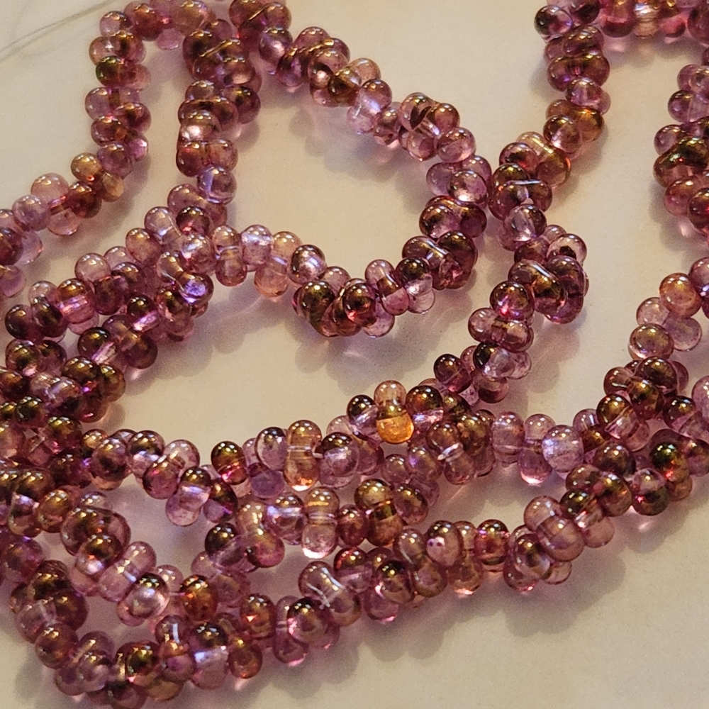 46 grams Bronze Lumi Farfalle czech beads
